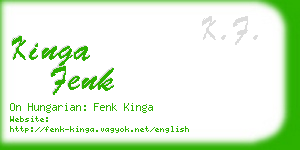 kinga fenk business card